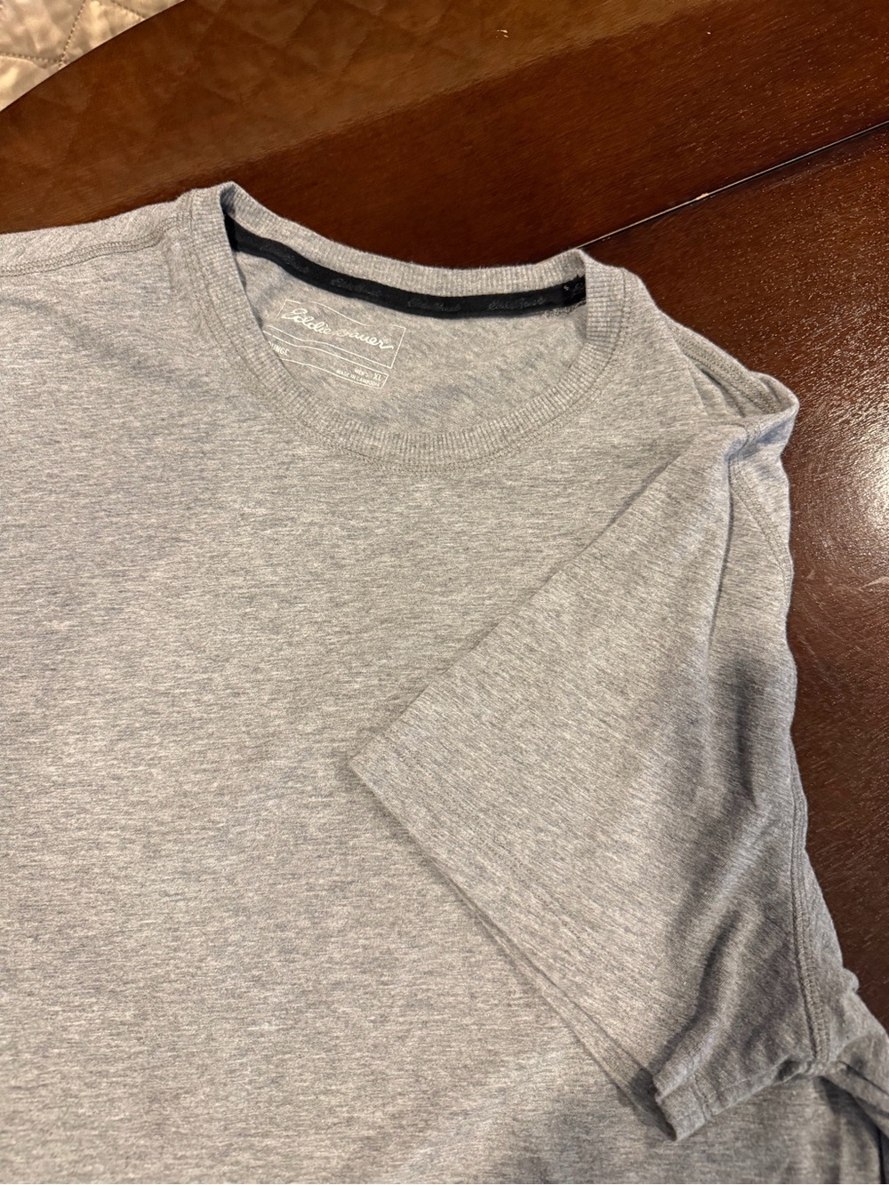 Eddie Bauer Heather Gray Crewneck Short Sleeve Tee